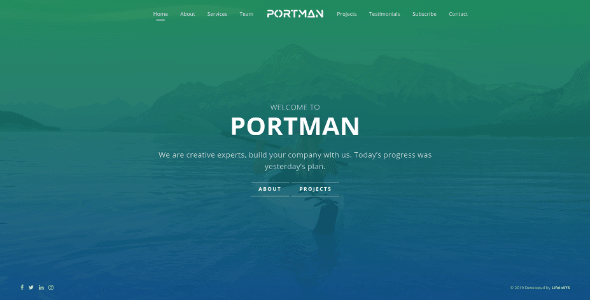 Portman - Fullscreen Scrolling Portfolio Template screenshot 1