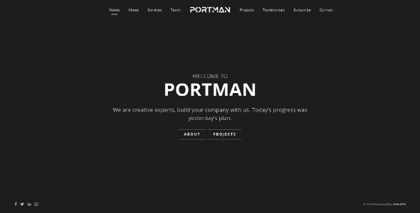 Portman - Fullscreen Scrolling Portfolio Template screenshot 2